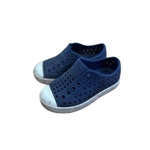 Native Jefferson Slip-On Sneaker Kids' Size 7 C Toddler Waterproof Shoes Blue